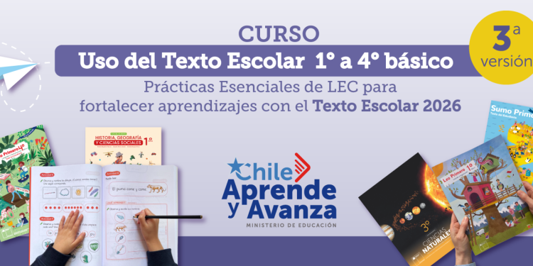 Mineduc lanza 3° versión de curso gratuito para docentes enfocado en el uso del Texto Escolar